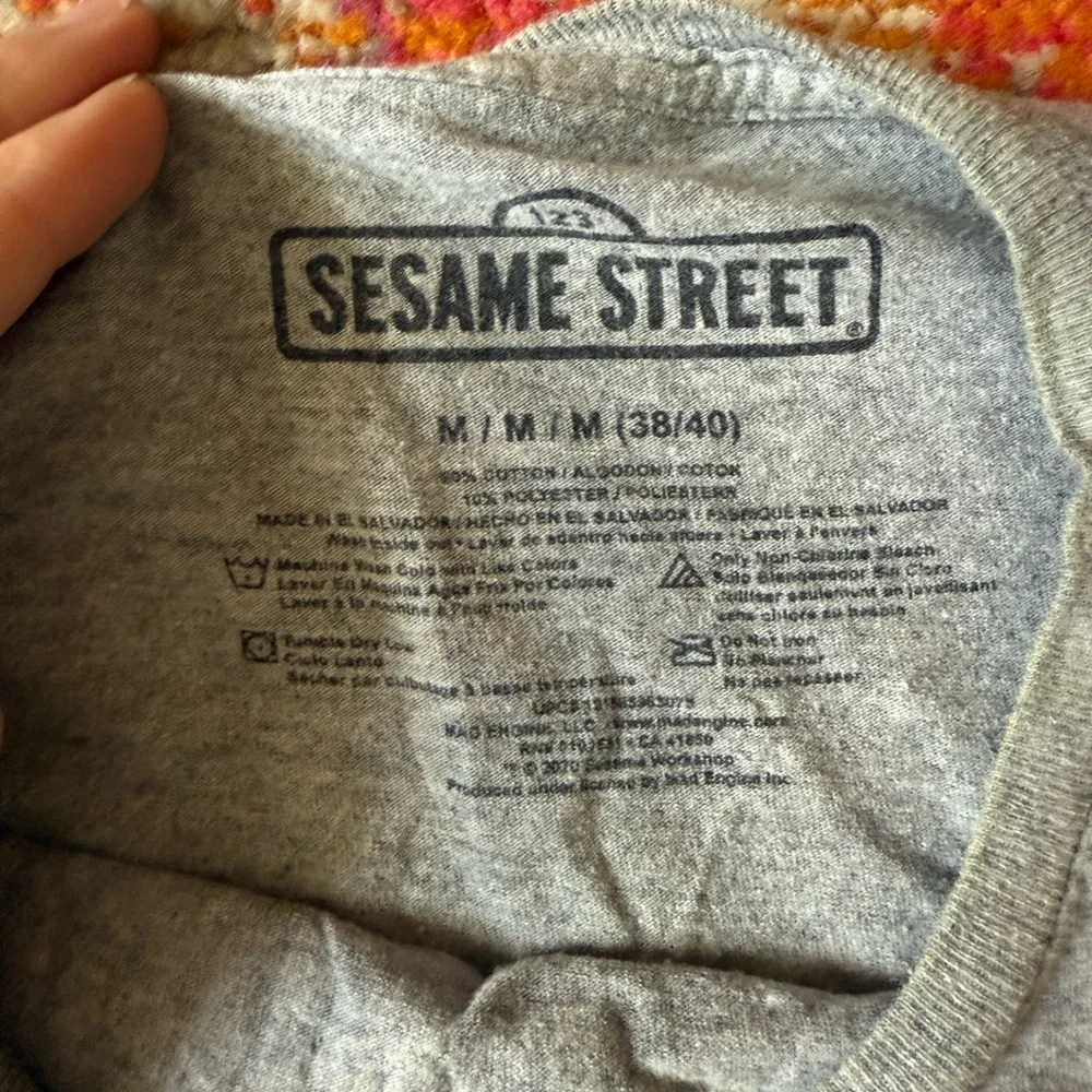 Vintage Oversized Sesame Street Heather Gray Tee - Picture 3 of 3